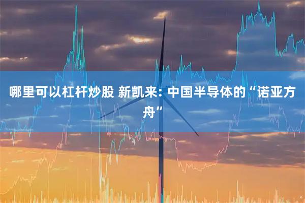 哪里可以杠杆炒股 新凯来: 中国半导体的“诺亚方舟”